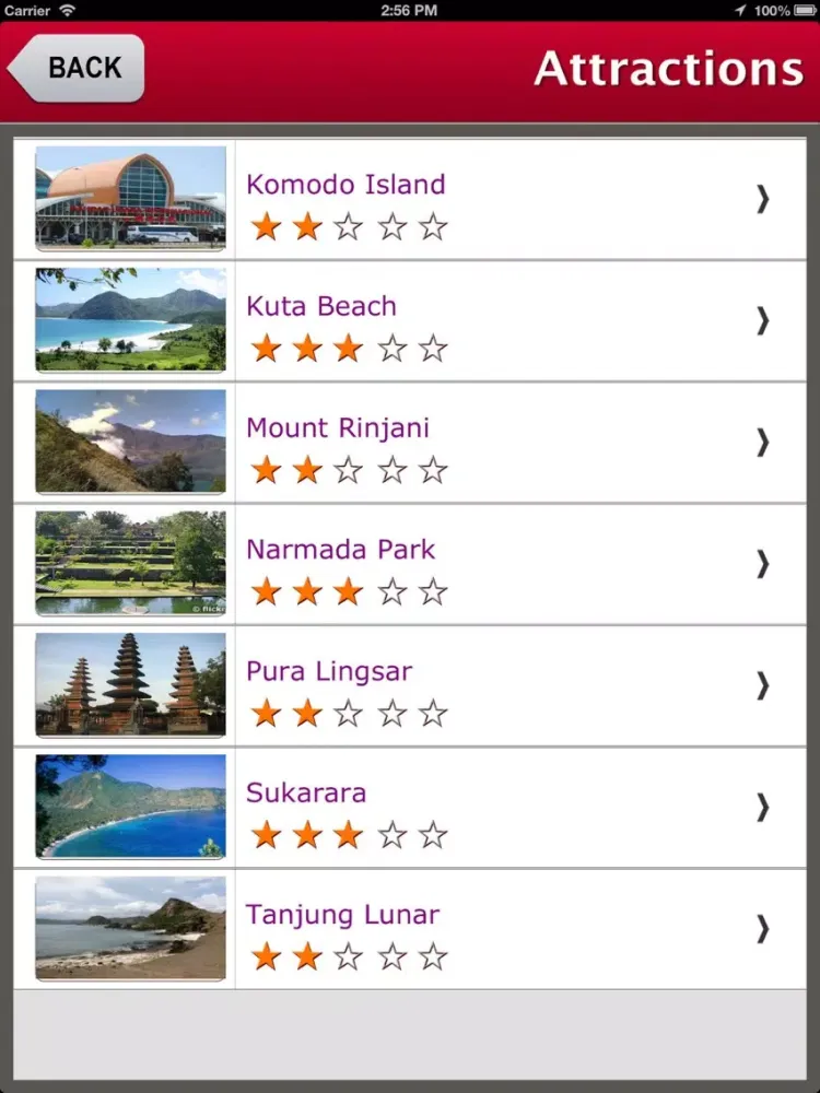 Lombok Island Offline Travel Explorer iPad  Screenshots