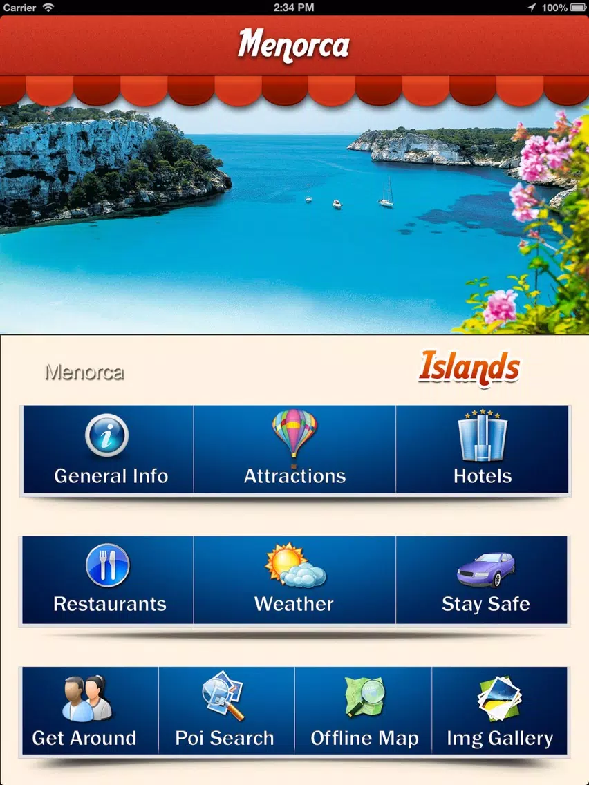 Tangkapan layar Menorca Island Offline Travel Guide iPad 