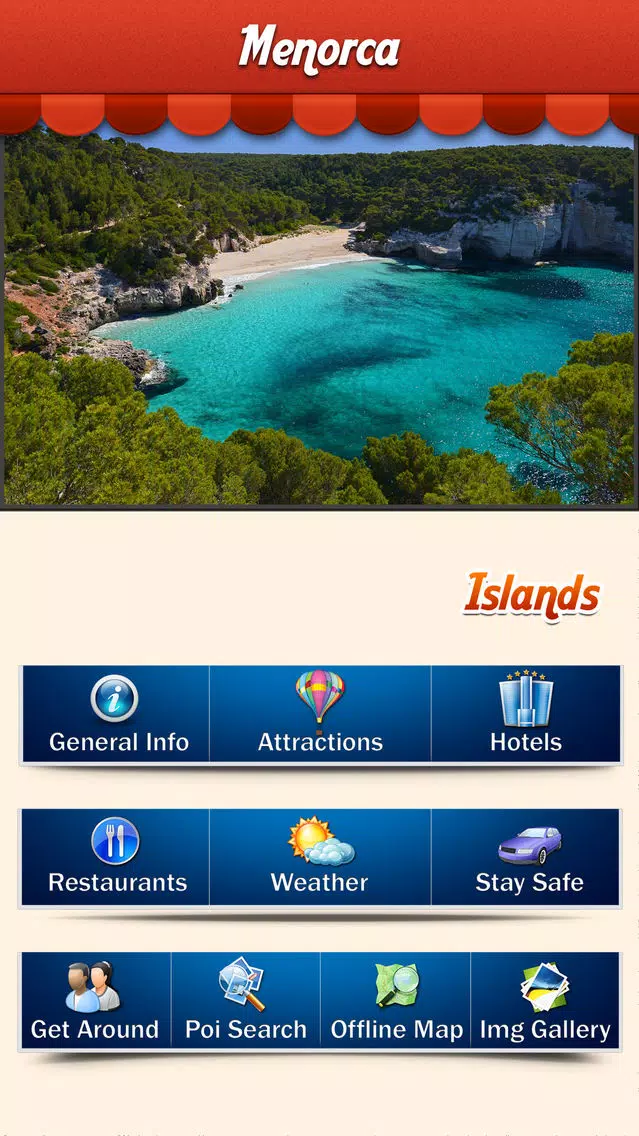 Tangkapan layar Menorca Island Offline Travel Guide