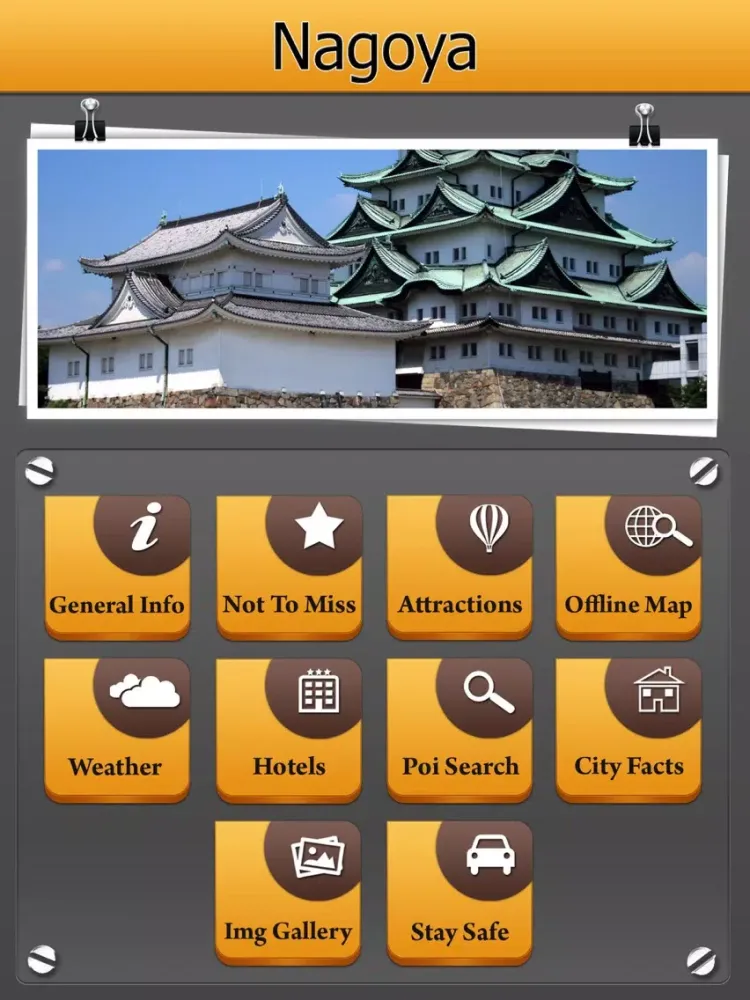 Nagoya Offline Map Travel Explorer iPad 应用截图