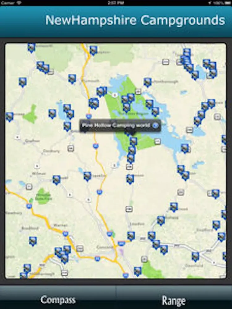 New Hampshire Campgrounds iPad 應用截圖