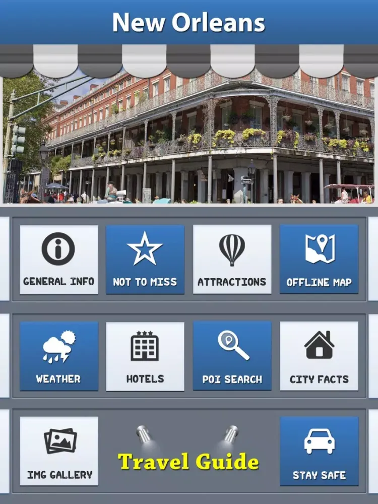 New Orleans Offline Map City Guide iPad  Screenshots
