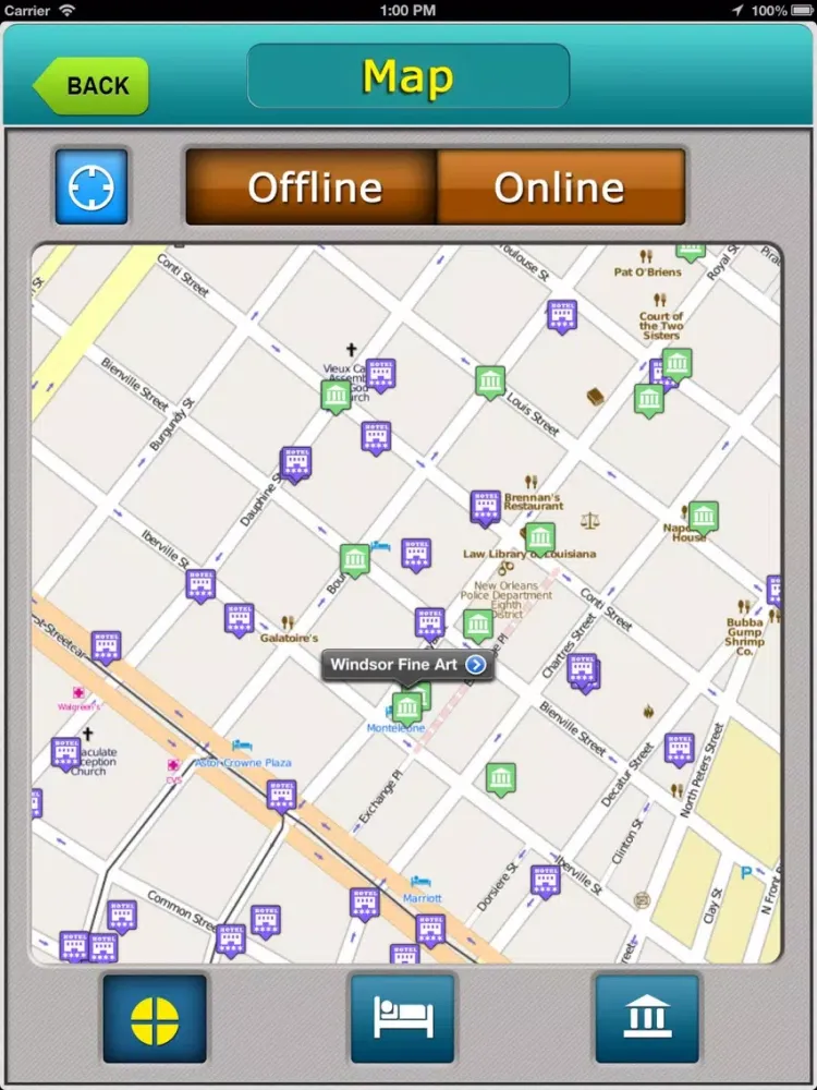 New Orleans Offline Map City Guide iPad  Screenshots