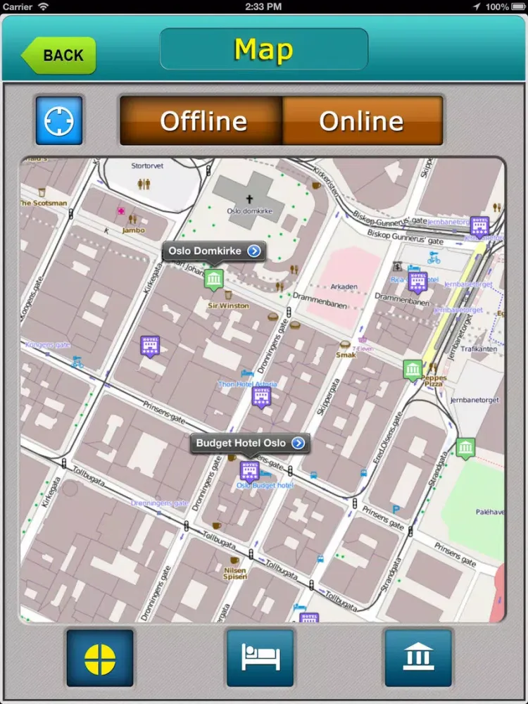 Oslo Offline Map City Guide iPad  سکرین شاٹس