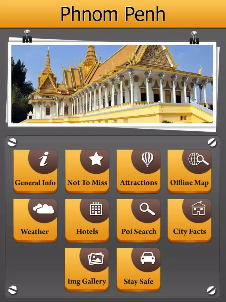 Phnom Penh Offline Map City Guide iPad  Ekran Görüntüleri