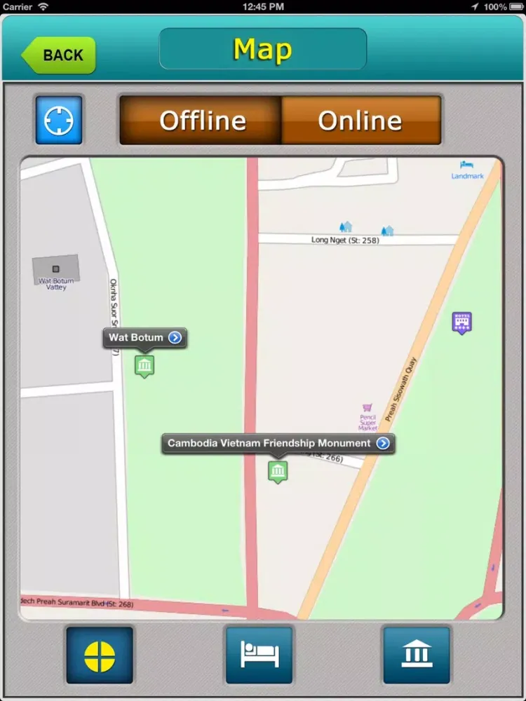Phnom Penh Offline Map City Guide iPad  Ekran Görüntüleri