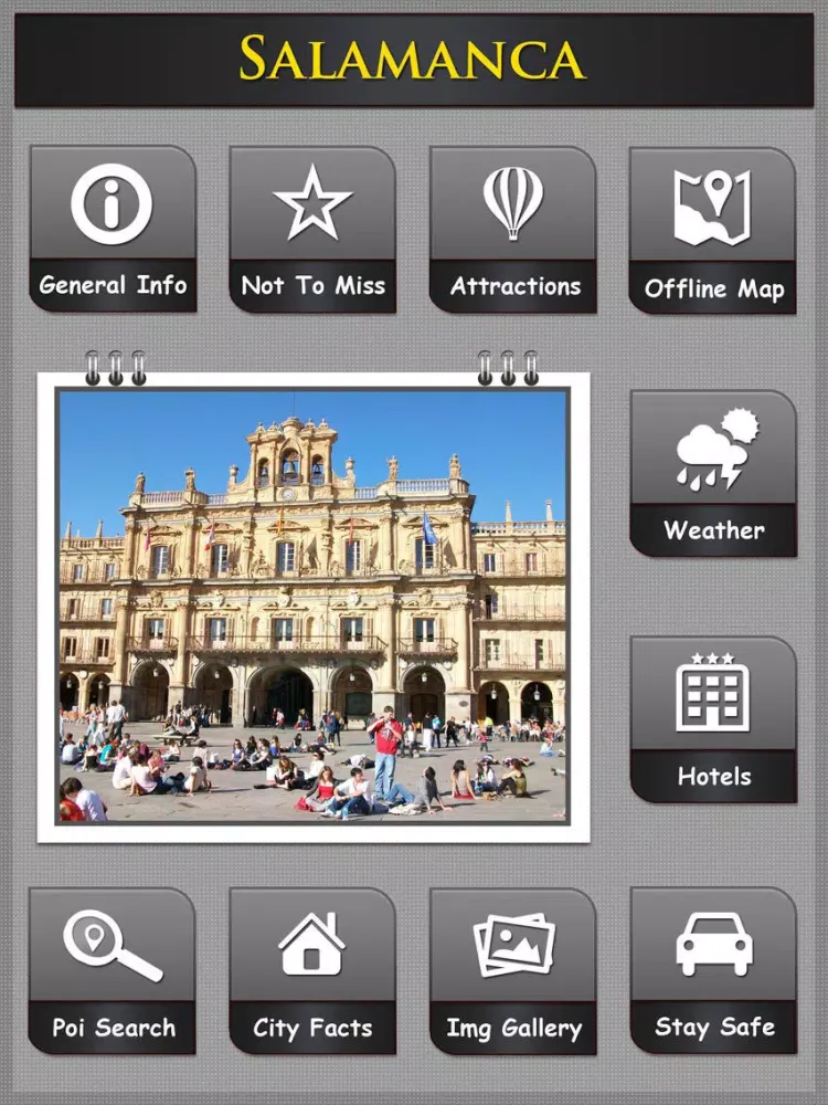 Salamanca Offline Map City Guide iPad  Screenshots