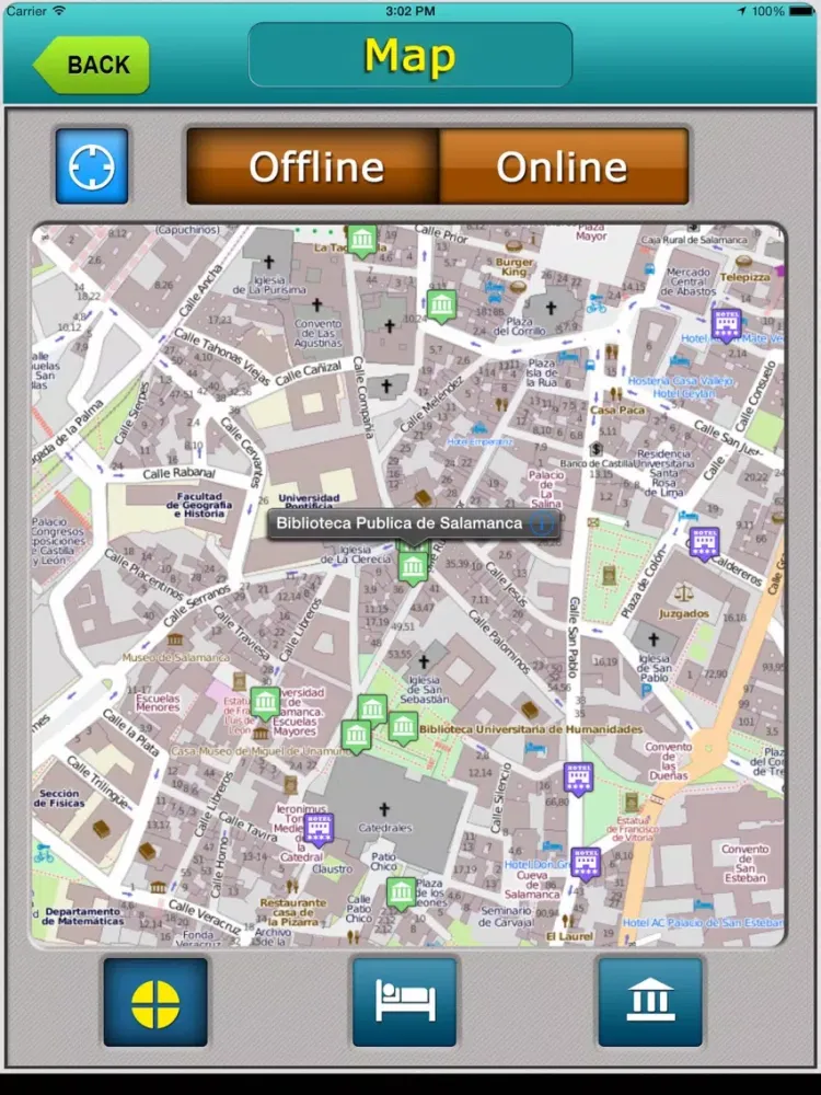 Salamanca Offline Map City Guide iPad  Screenshots