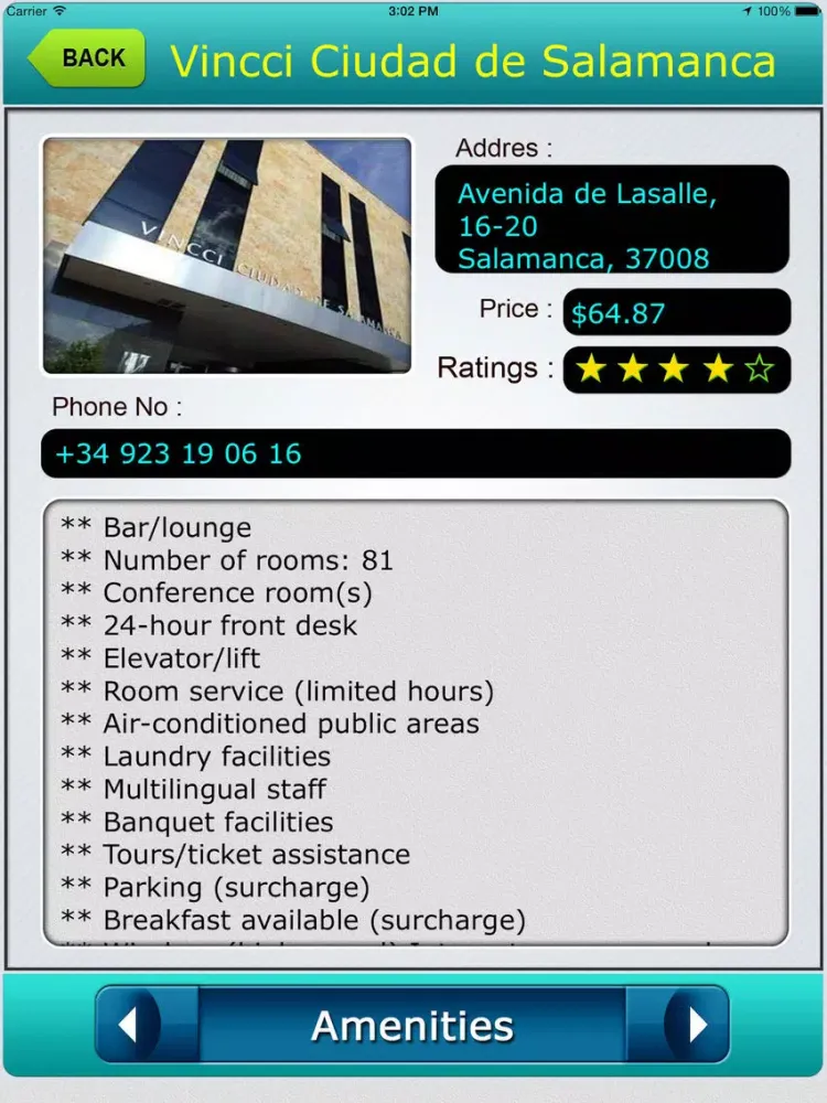 Salamanca Offline Map City Guide iPad  Screenshots