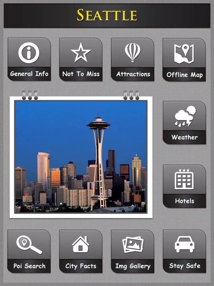 Captures d'écran de Seattle Offline Map City Guide iPad 