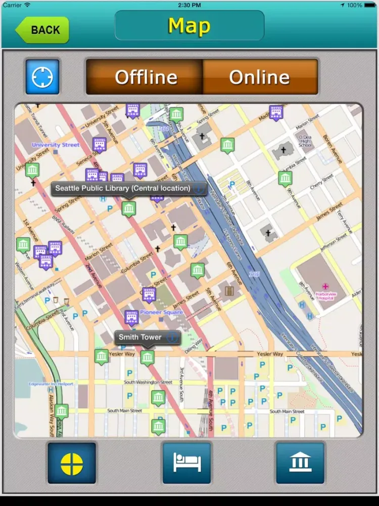Captures d'écran de Seattle Offline Map City Guide iPad 