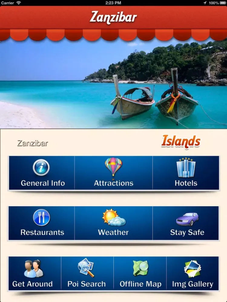Zanzibar Island Offline Travel Guide iPad  Screenshots