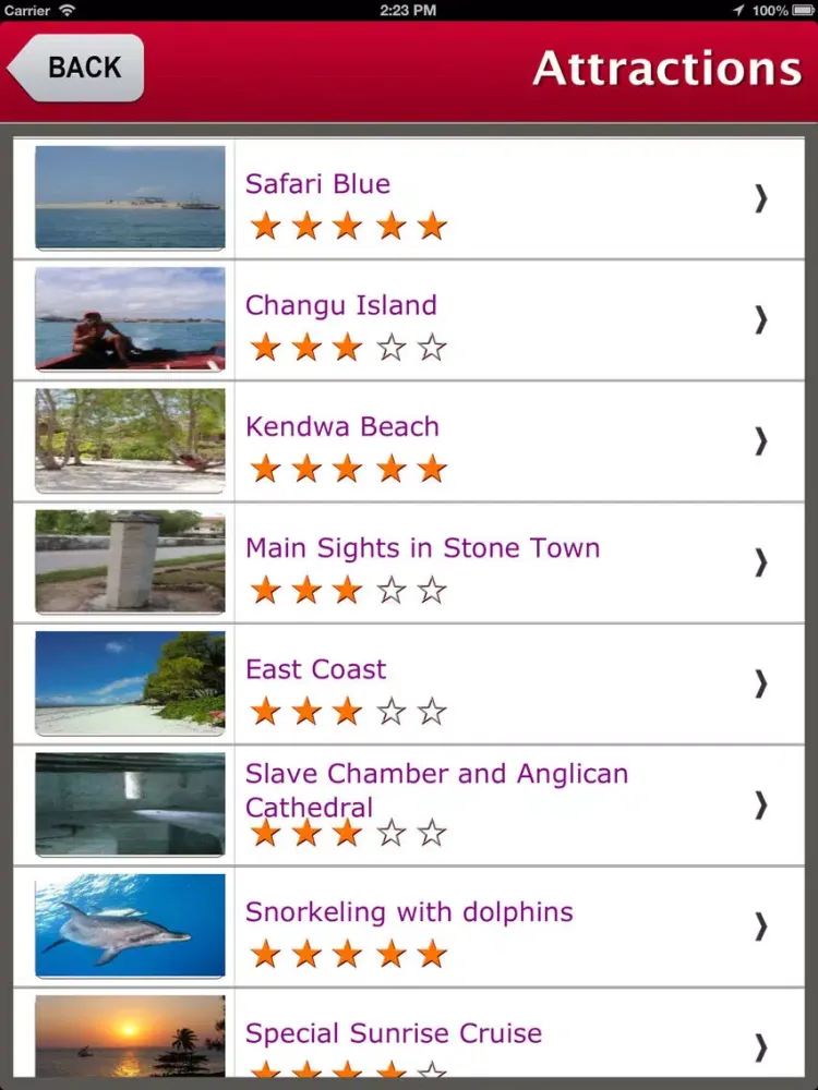 Zanzibar Island Offline Travel Guide iPad  Screenshots