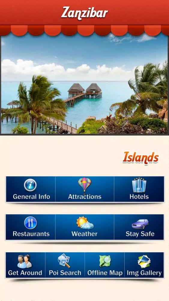 Zanzibar Island Offline Travel Guide Screenshots