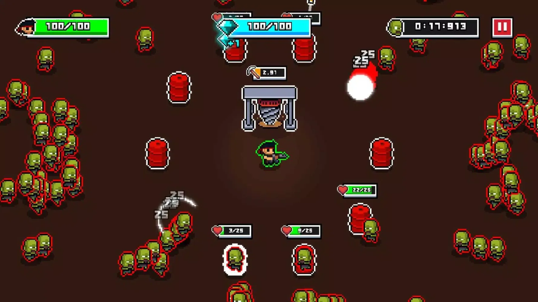 Tangkapan skrin Zombie Rush