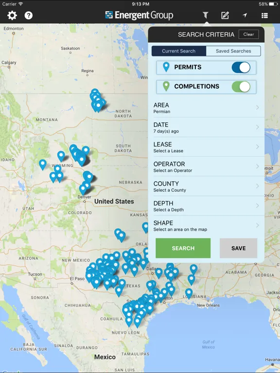 صور Energent - Permits, Completions, and Oilfield Data iPad 