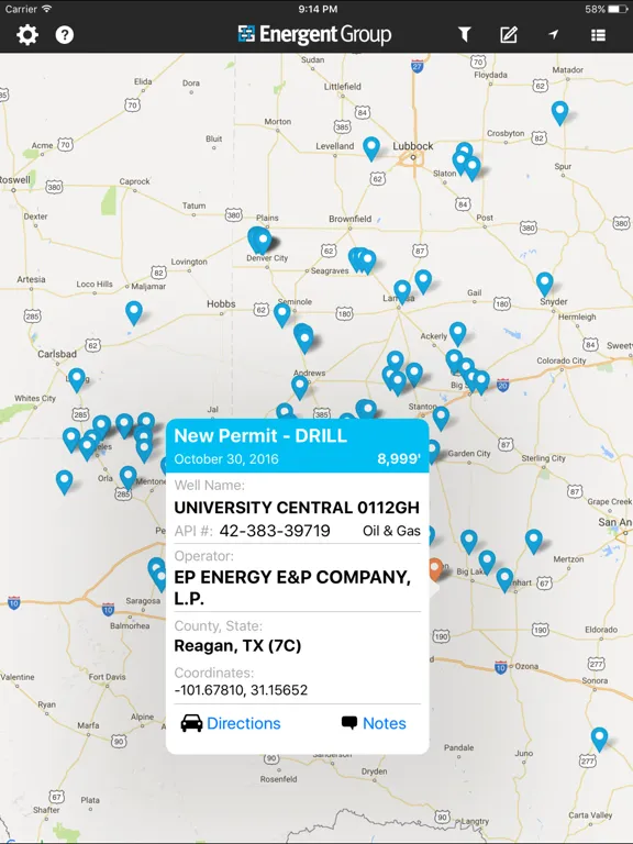 صور Energent - Permits, Completions, and Oilfield Data iPad 