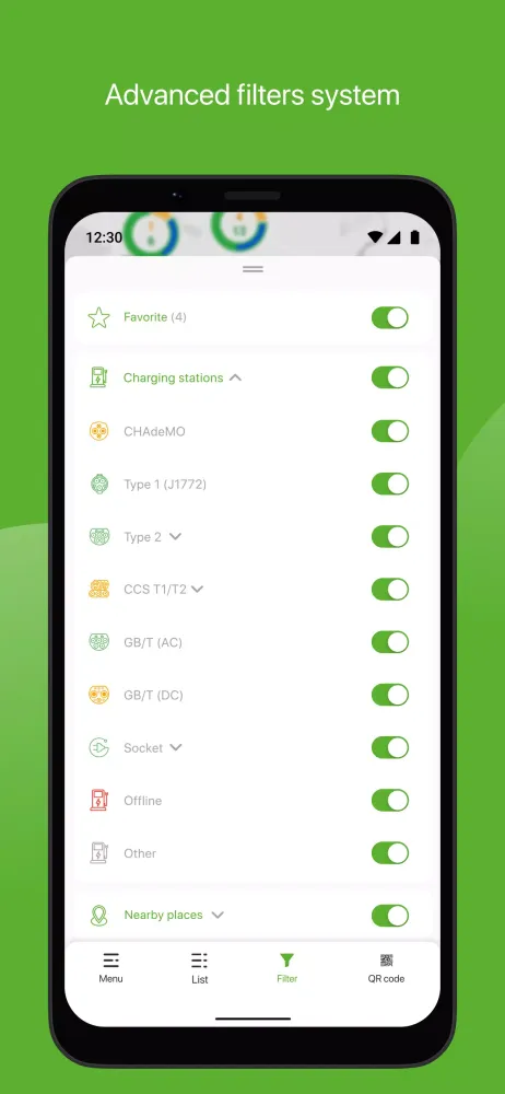 Greencar.me EV Charge Screenshots