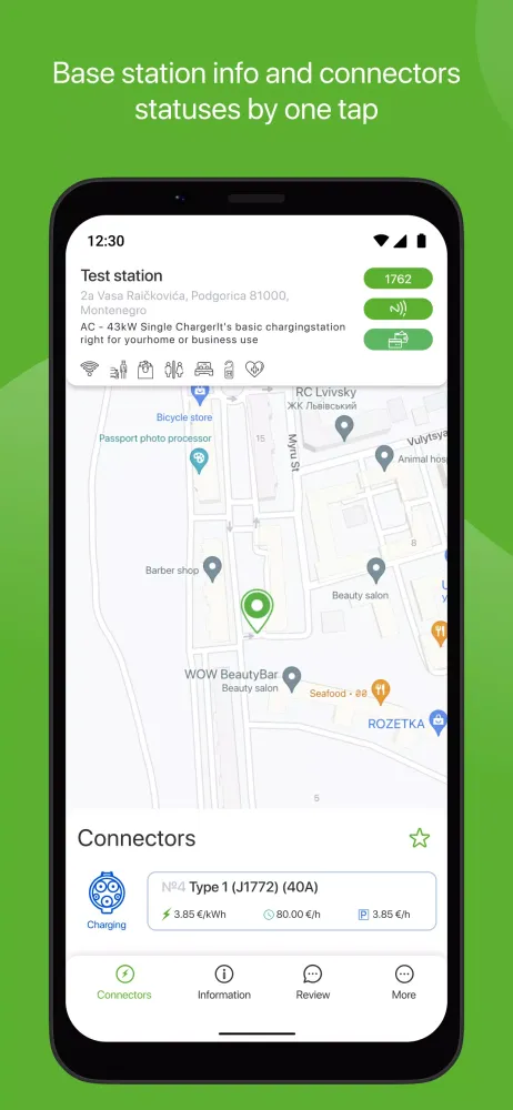 Greencar.me EV Charge Screenshots