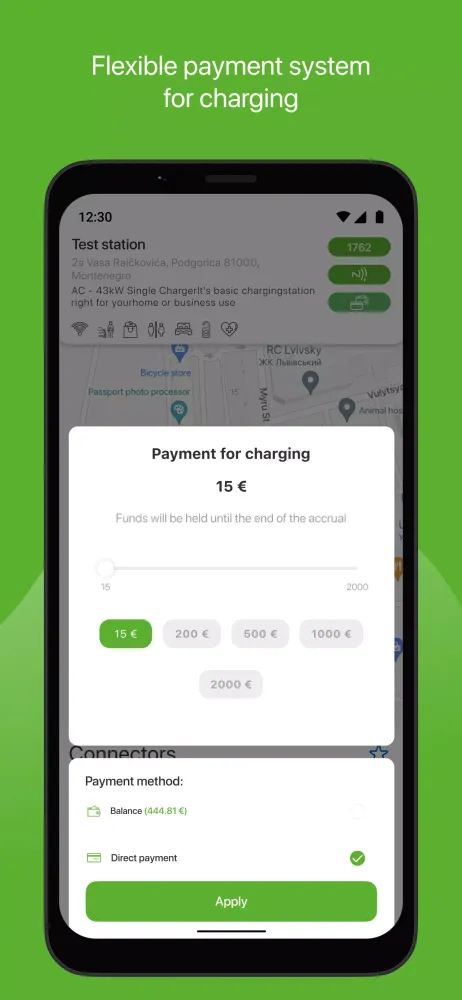 Greencar.me EV Charge Screenshots