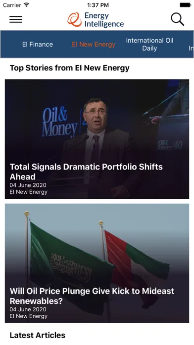 Energy Intelligence Ekran Görüntüleri