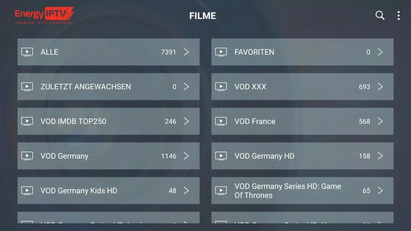 EnergyIPTV Screenshots