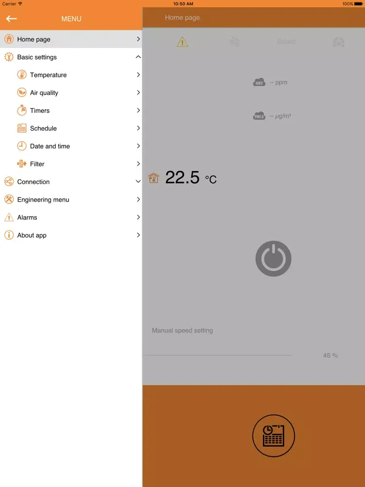 Capturas de pantalla de WiseAir Ventilation iPad 