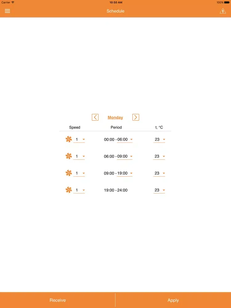 Capturas de pantalla de WiseAir Ventilation iPad 
