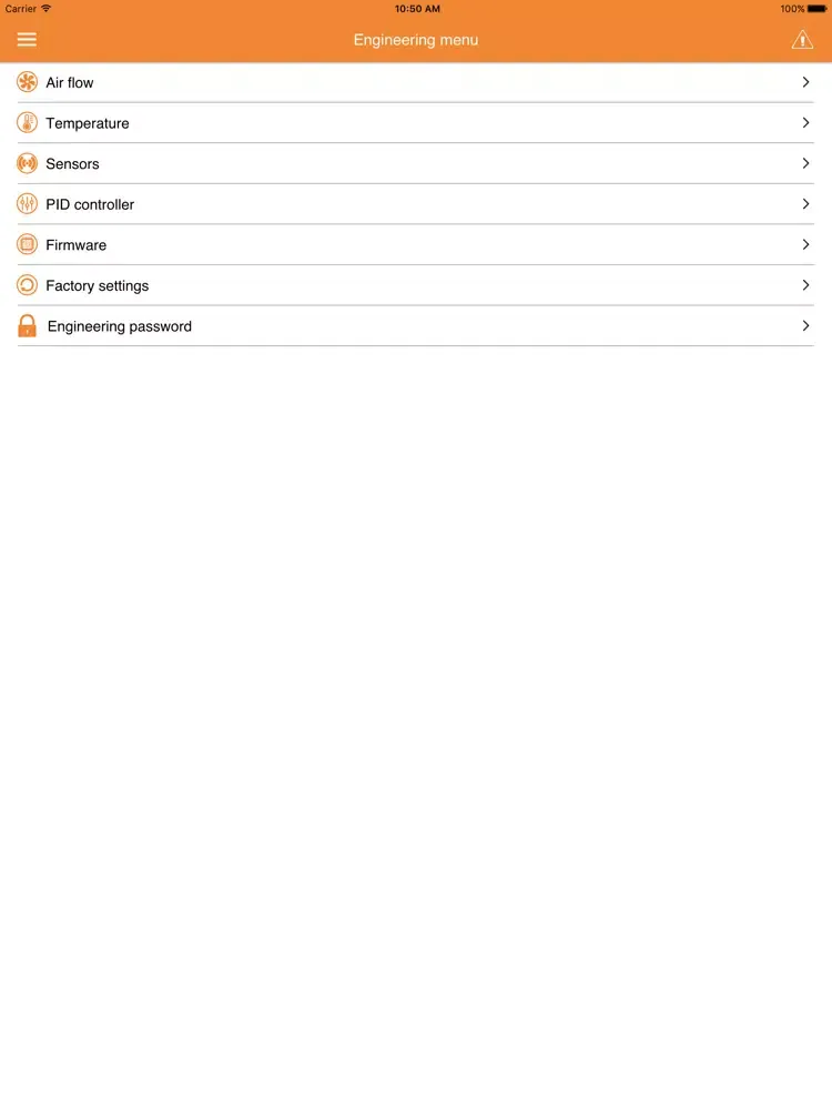 Capturas de pantalla de WiseAir Ventilation iPad 
