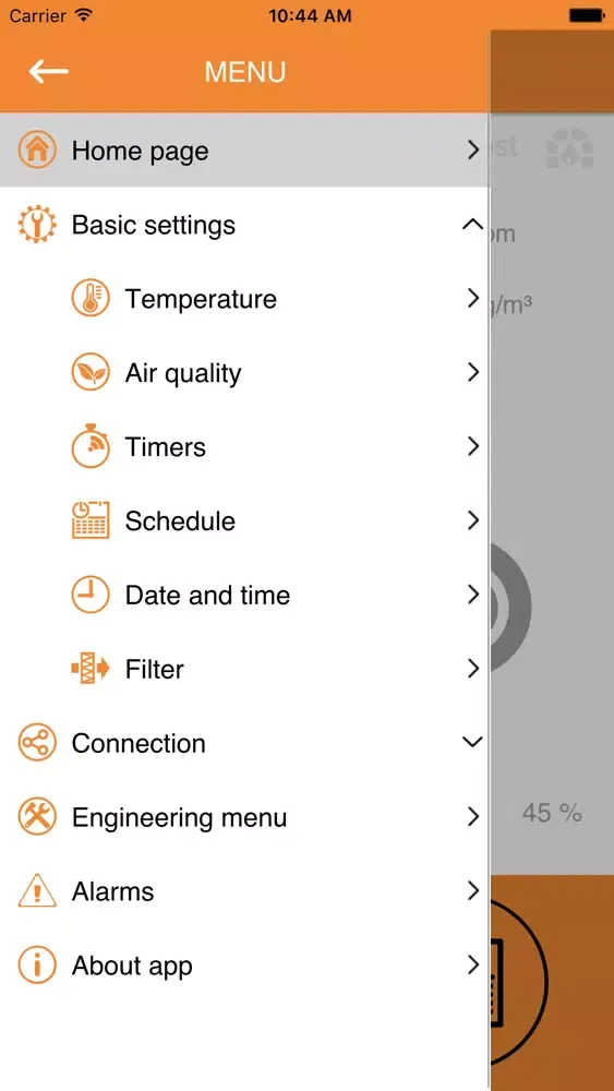 Capturas de pantalla de WiseAir Ventilation