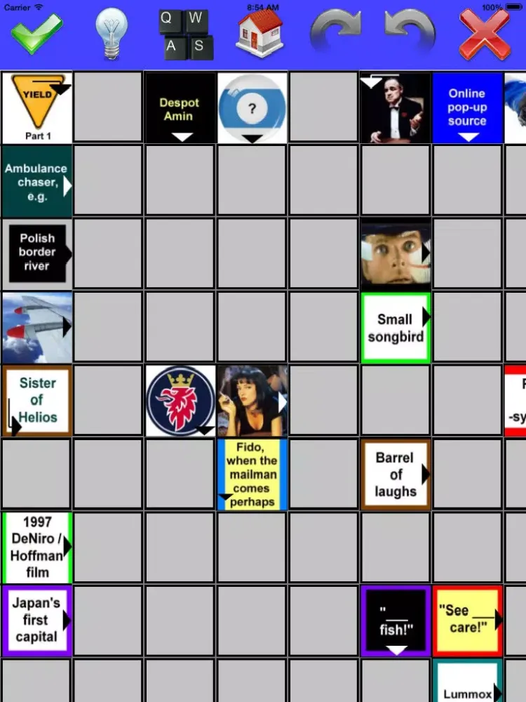 Capturas de tela do Picture Crosswords iPad 