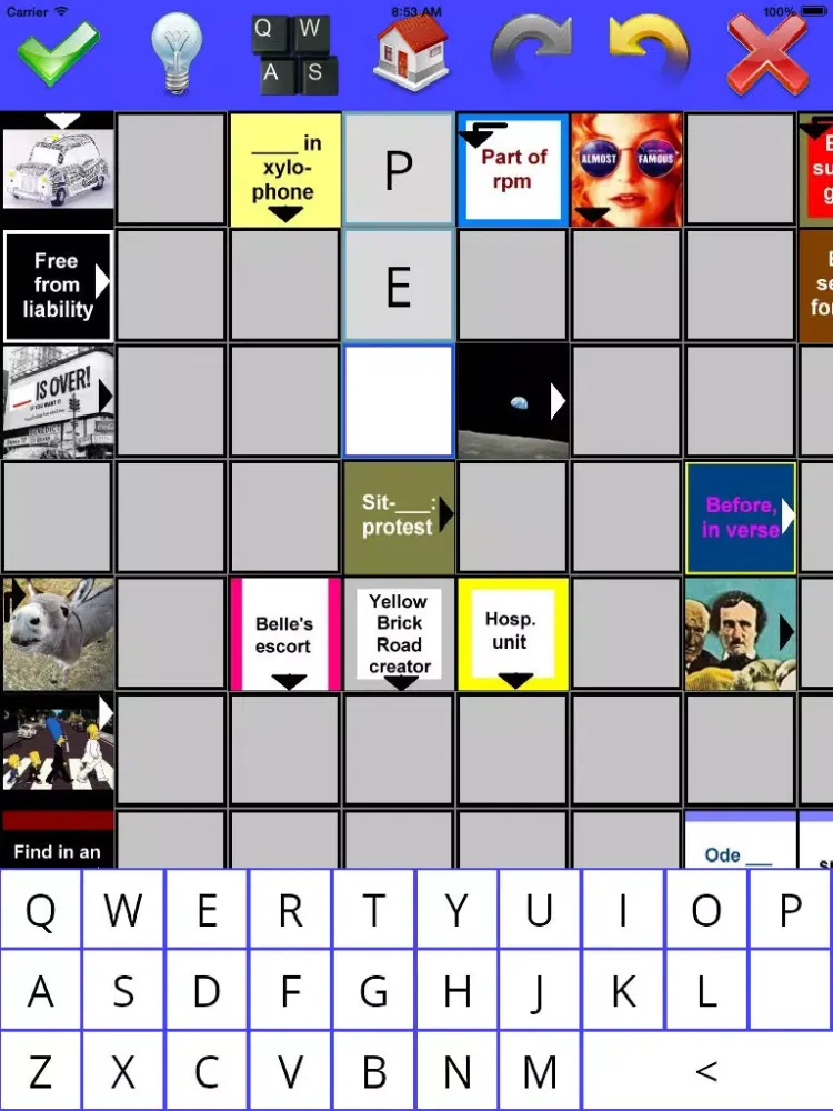 Capturas de tela do Picture Crosswords iPad 