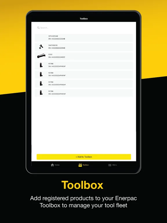 Enerpac Connect iPad 應用截圖