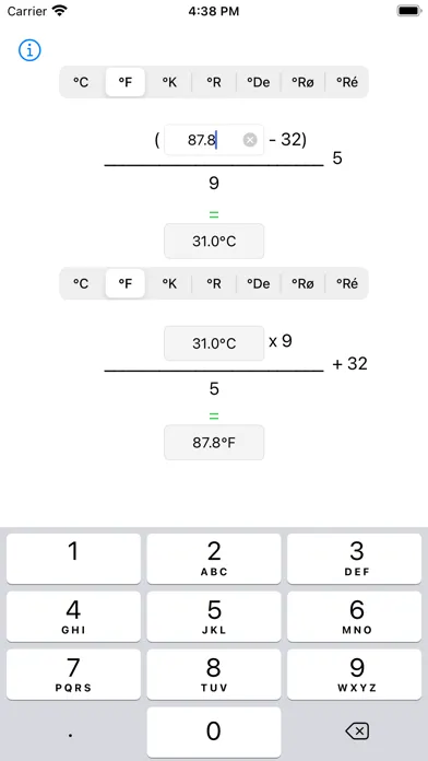 Captures d'écran de Degrees Calc
