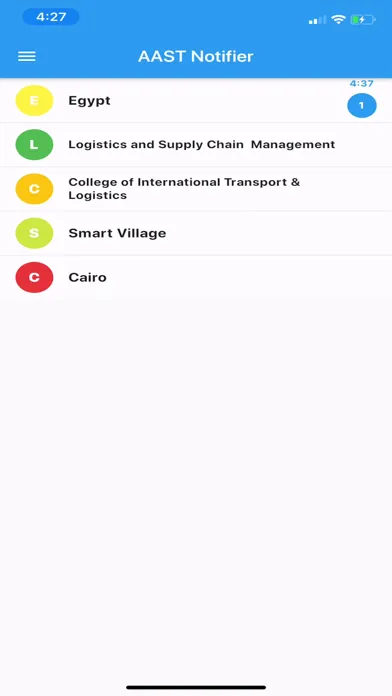 Captures d'écran de AAST Notifier