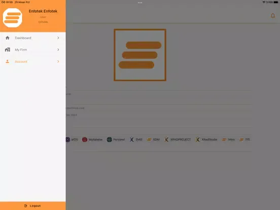 Tangkapan layar XRadConnect iPad 