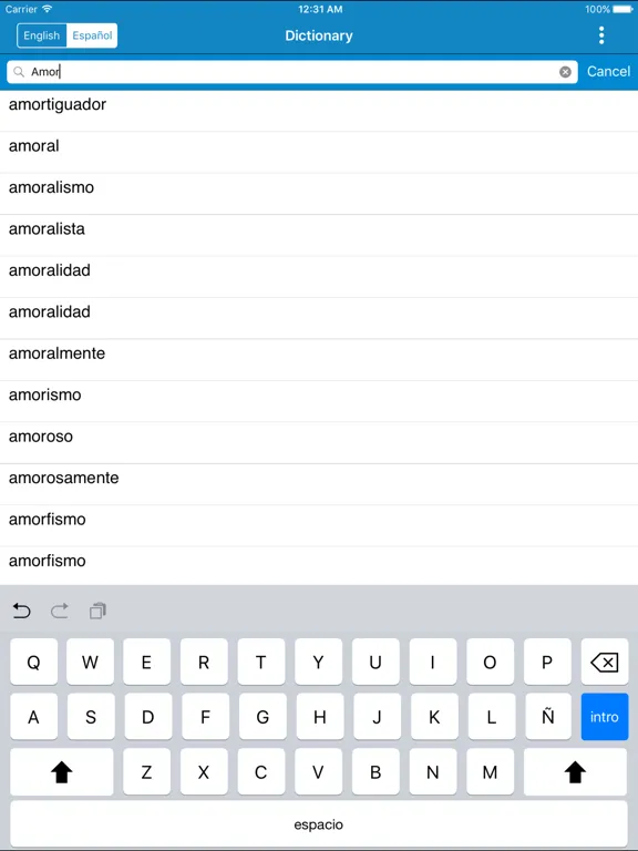 Capturas de tela do Spanish to English & English to Spanish Dictionary iPad 