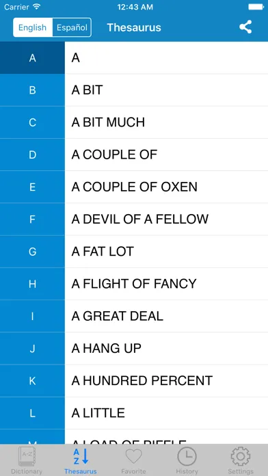 Capturas de tela do Spanish to English & English to Spanish Dictionary