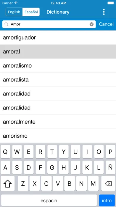 Capturas de tela do Spanish to English & English to Spanish Dictionary