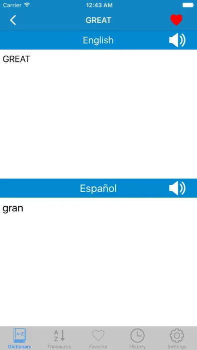 Capturas de tela do Spanish to English & English to Spanish Dictionary