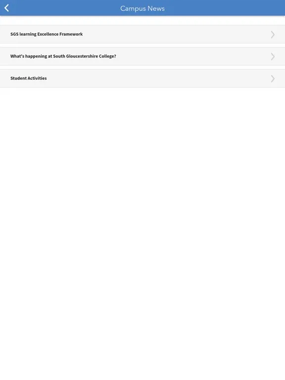 Zrzuty ekranu SGS Student Handbook iPad 
