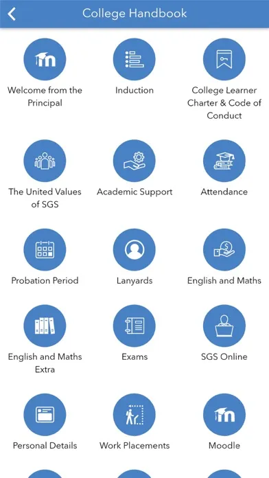 Zrzuty ekranu SGS Student Handbook