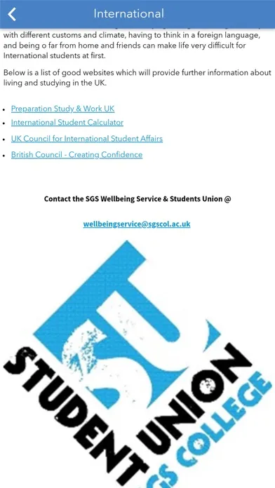 Zrzuty ekranu SGS Student Handbook