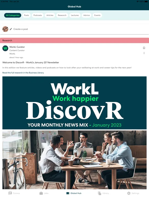 WorkL iPad スクリーンショット
