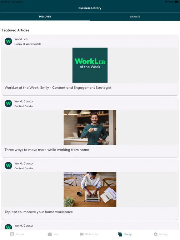 WorkL iPad スクリーンショット