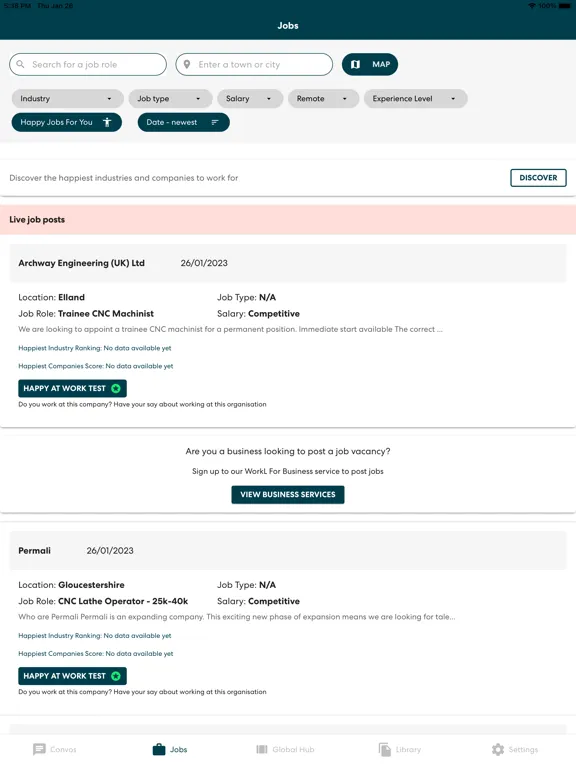 WorkL iPad スクリーンショット