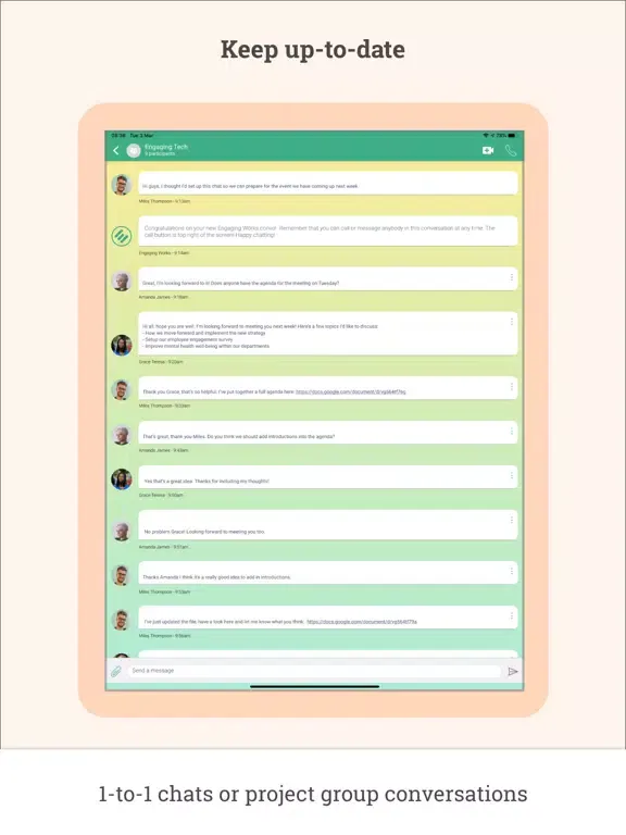 Captures d'écran de Engaging Works Enterprise iPad 