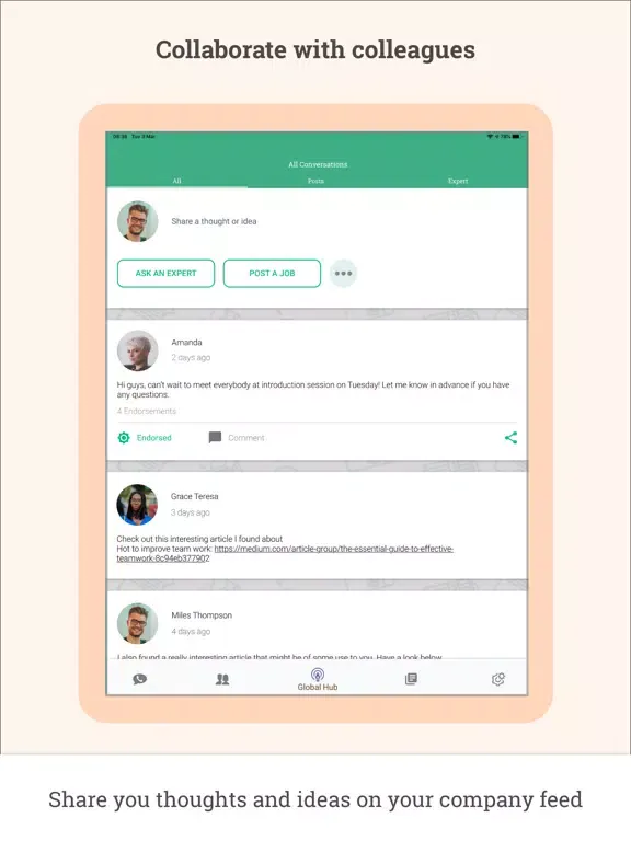 Captures d'écran de Engaging Works Enterprise iPad 