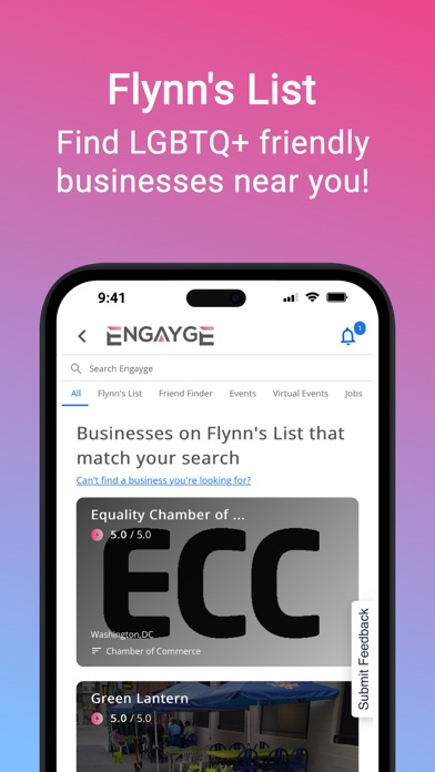 Engayge: LGBTQ+ Social Network Screenshots