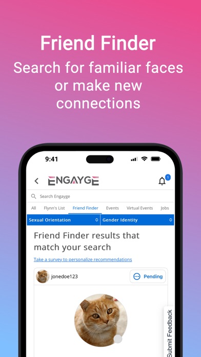 Engayge: LGBTQ+ Social Network Screenshots